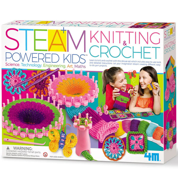 4M STEAM POWERED KIDS - KNITTING AND CROCHET