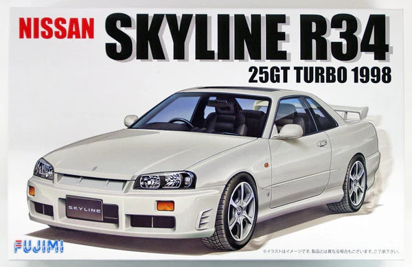 FUJIMI 03967 NISSAN R34 SKYLINE  25 GT TURBO 1998 ID-124  1/24 SCALE PLASTIC MODEL KIT CAR