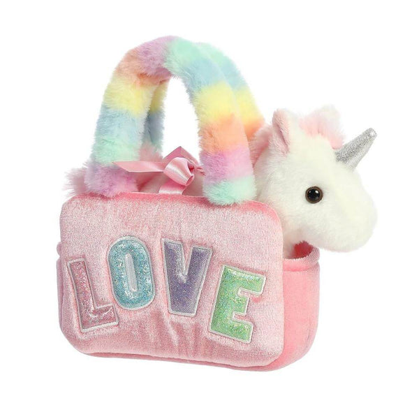 FANCY PALS FP331 UNICORN WITH PINK LOVE BAG