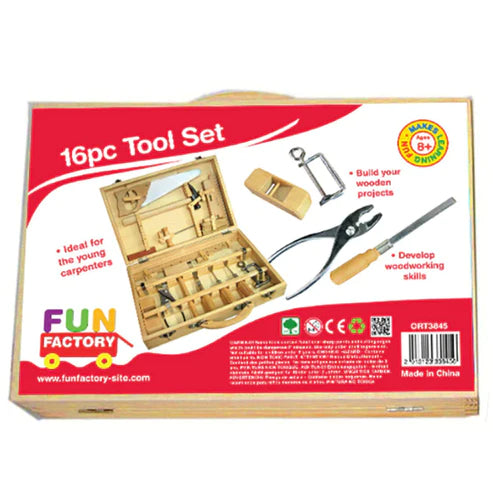 FUN FACTORY ORT3845 16 PICE TOOL SET  IDEAL FOR THE YOUNG CARPENTERS