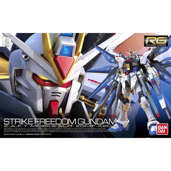 BANDAI 5061617 RG STRIKE FREEDOM GUNDAM Z.A.F.T. MOBILE SUIT ZGMF-X20A 1/44 SCALE PLASTIC MODEL KIT