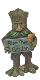 COTTON CANDY TREE MAN WITH BLESS THIS GARDEN SIGN