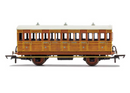 HORNBY R40104 GNR 4 WHEEL COACH 3RD CLASS FITTED LIGHTS 1636 - ERA 2 HO/OO SCALE ROLLING STOCK