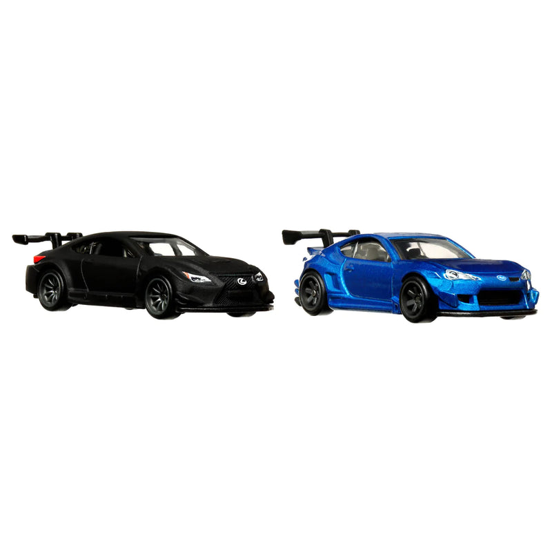 HOT WHEELS PREMIUM CAR CULTURE PANDEM SUBARU BRZ AND LEXUS RC F GT3 2 PIECES