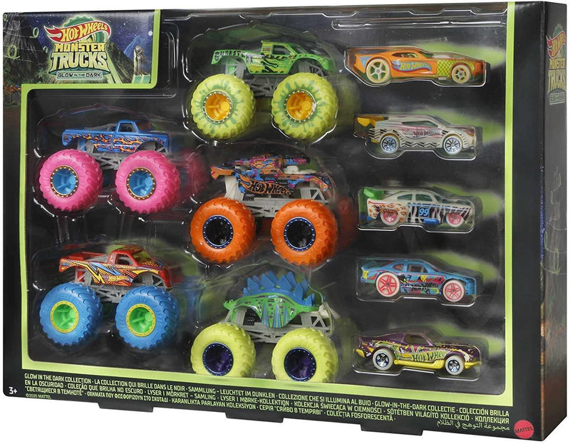 HOT WHEELS MONSTER TRUCKS GLOW IN THE DARK COLLECTION