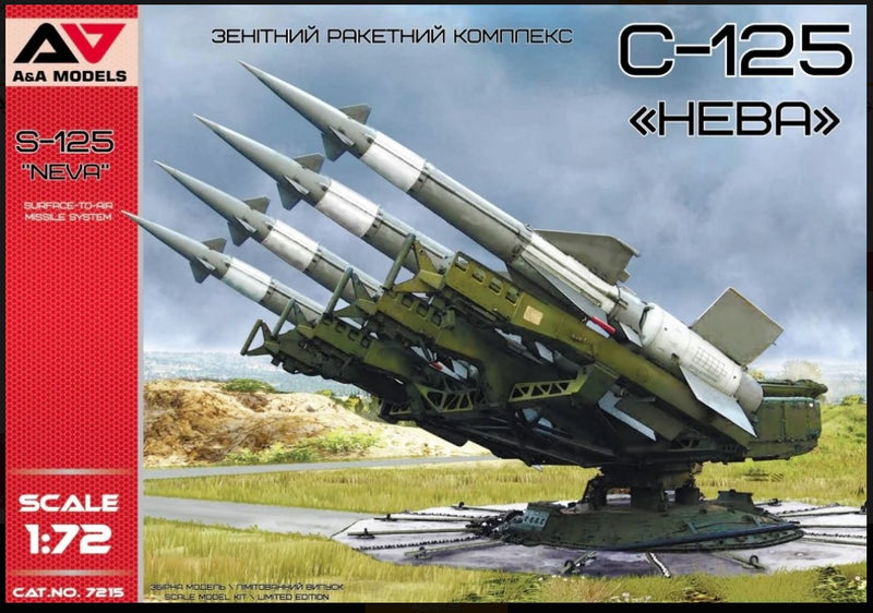 A&A MODELS 7215 NEVA S-125 HEBA C-125 SURFACE TO AIR MISSILE SYSTEM EMPLACEMENT PLASTIC MODEL KIT