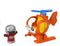 FISHER PRICE LITTLE PEOPLE ORANGE HELICOPTER WITH FIGURE