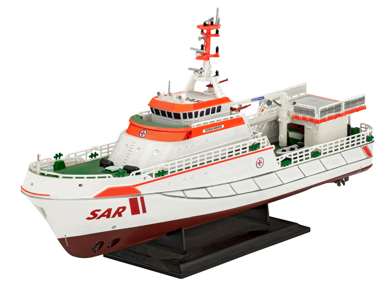 REVELL 05812 HERMANN MARWEDE SEENOTRETTUNGSKREUZER /  SEARCH AND RESCUE VESSEL 1/200 SCALE PLASTIC MODEL KIT BOAT