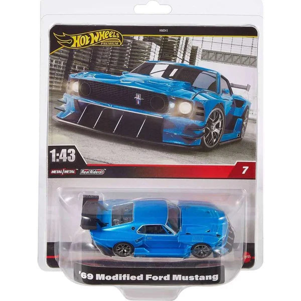 HOT WHEELS PREMIUM 69 MODIFIED FORD MUSTANG 1:43 SCALE DIECAST CAR