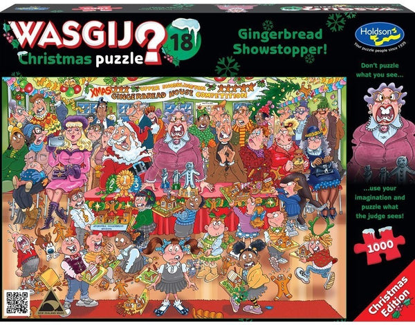 WASGIJ? 77626 CHRISTMAS PUZZLE #18 - GINGERBREAD SHOWSTOPPER! 1000PC  JIGSAW PUZZLE