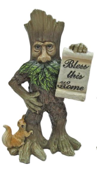 COTTON CANDY TREE MAN WITH BLESS THIS HOME SCROLL