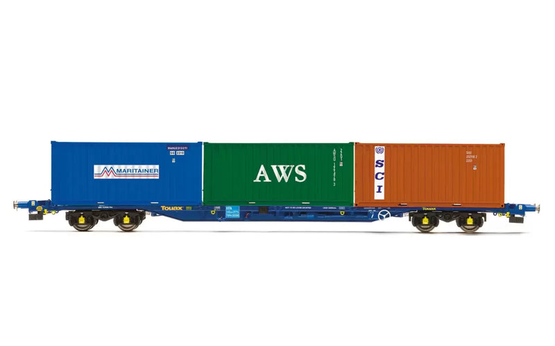 HORNBY R60131 KFA CONTAINER WAGON 3X20FT CONTAINERS