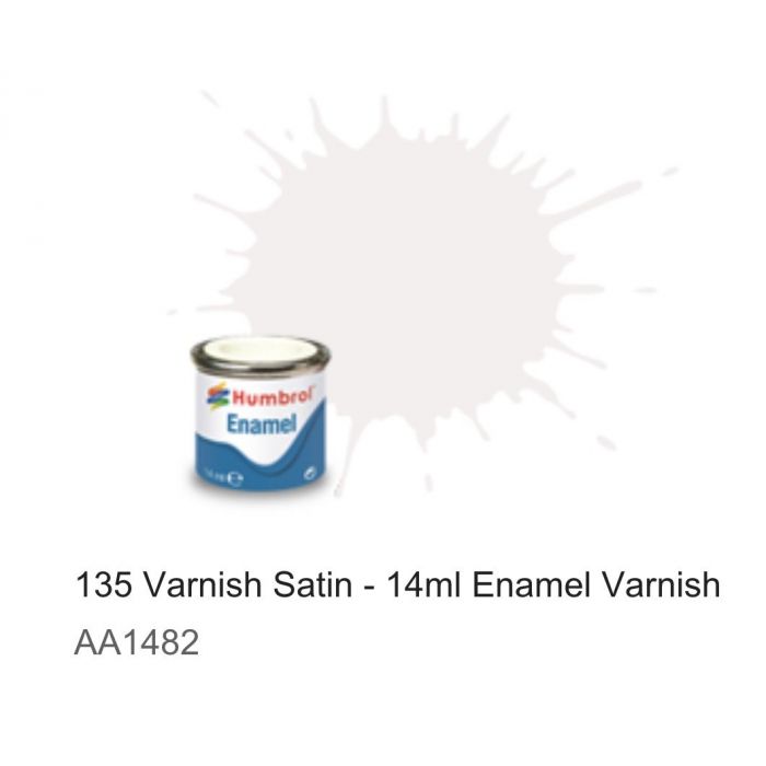 HUMBROL 135 VARNISH SATIN ENAMEL PAINT