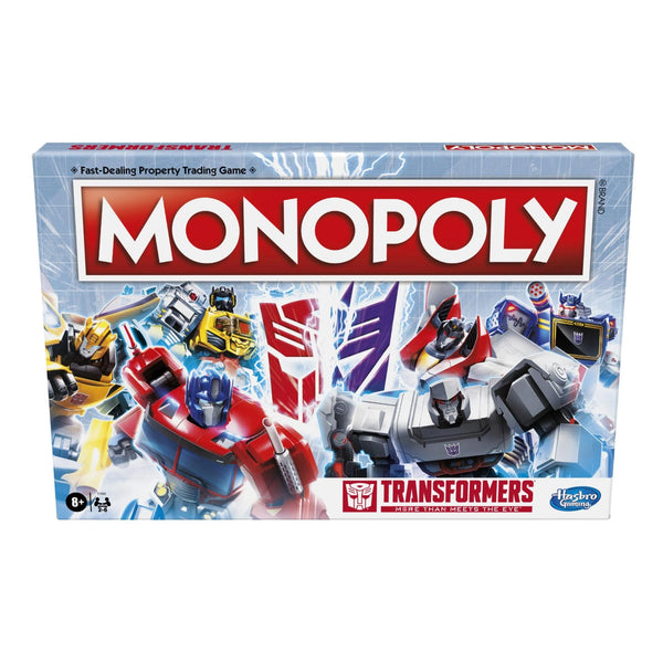 HASBRO MONOPOLY TRANSFORMERS MORE THAN MEETS THE EYE- FAST DEALING PROPERTY TRADING BOARD GAME