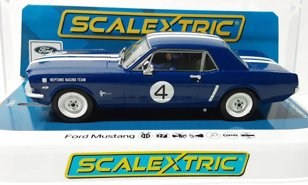 SCALEXTRIC C4458F FORD MUSTANG NEPTUNE RACIING NORM BEECHEY  1/32 SCALE SLOT CAR