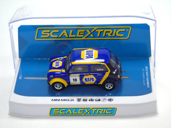 SCALEXTRIC C4413 MINI 1275 GT DATAPOST ALAN CURNOW 1/32 SCALE SLOT CAR