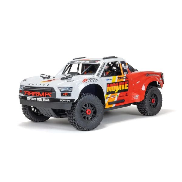 ARRMA MOJAVE 4X4 BLX 4S DESERT TRUCK READY TO RUN WHITE AND RED