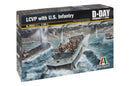 ITALERI 6524 LCVP WITH US INFANTRY D-DAY 1/35 SCALE PLASTIC MODEL KIT