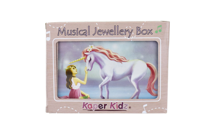 KAPER KIDZ MUSICAL JEWELLERY BOX SUGARPLUM UNICORN KEEPSAKE MUSIC BOX