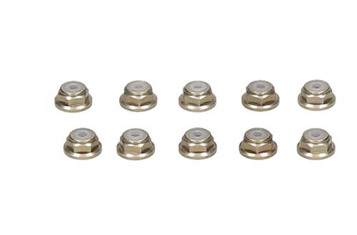 ALUMINIUM FLANGE 2MM NYLOK NUTS SMOKE CHROME