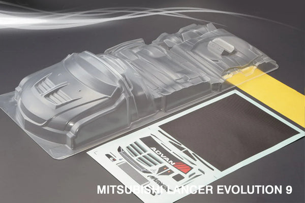 MATRIXLINE PC201305E-1 MITSUBISHI EVOLUTION 1/10 SCALE CLEAR POLYCARBONATE BODY