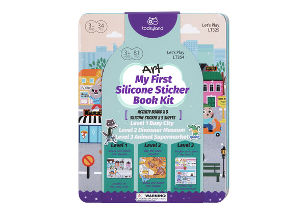 TOOKYLAND ART SILICONE STICKER BOOK - BUSY CITY