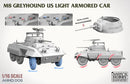 ANDYS HOBBY HQ AHHQ-008 M8 GREYHOUND LIGHT ARMOURED CAR 1/16 SCALE PLASTIC MODEL KIT