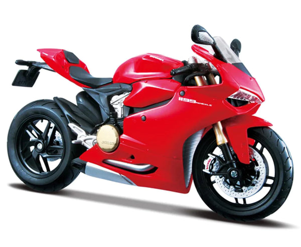 MAISTO MOTORCYCLE 1/12 SCALE DUCATI 1199 PANIGALE RED AND BLACK DIECAST