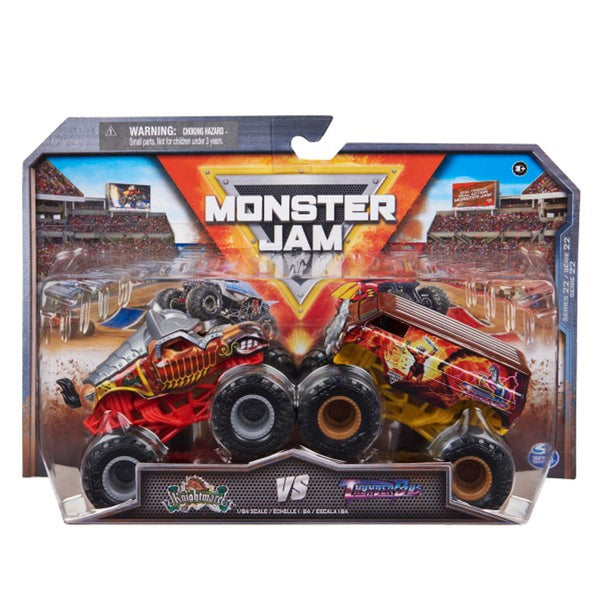 MONSTER JAM SERIES 22 KNIGHTMARE VS THUNDERBUS 1/64 SCALE