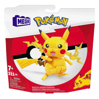 MEGA POKEMON - BUILD AND SHOW PIKACHU BUILDING BLOCK SET 211PC