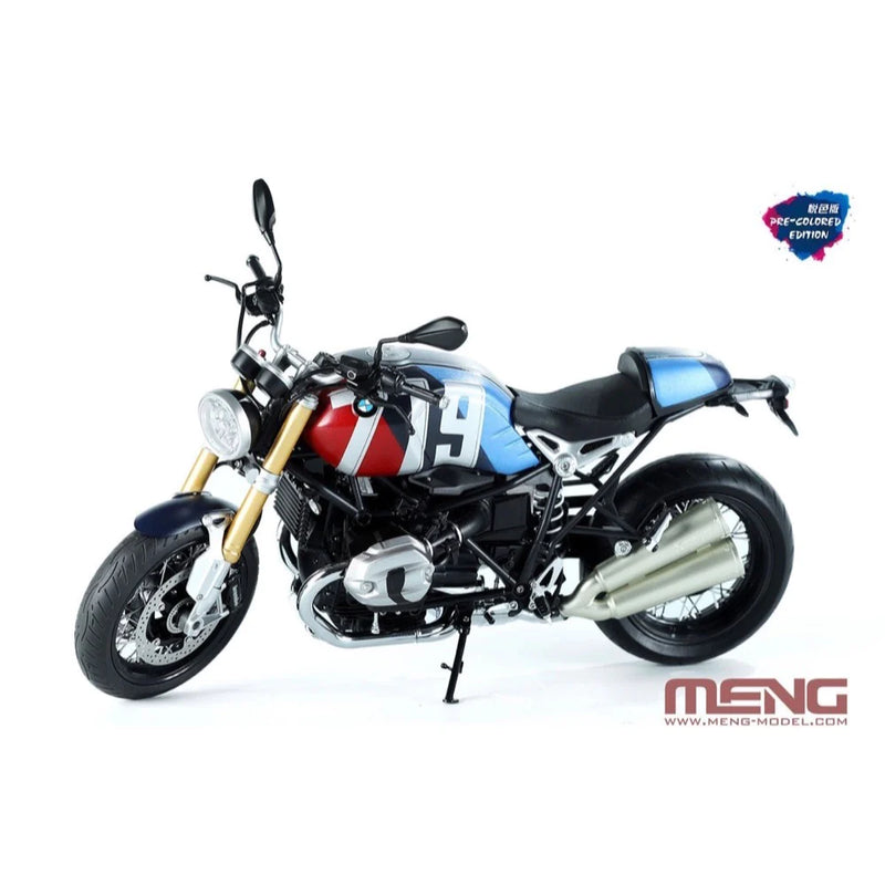 MENG MT-003T BMW R NINE T  OPTION 719 MARS RED  AND COSMIC BLUE 1/9 SCALE PLASTIC MODEL KIT