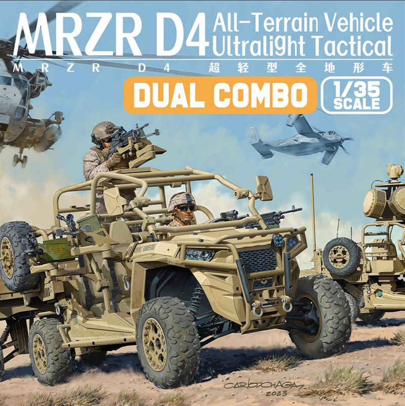 MAGIC FACTORY 2005 MRZR D4 ULTRA LIGHT TACTICAL  ALL-TERRAIN VEHICLE  DUAL COMBO 1/35 SCALE PLASTIC MODEL KIT