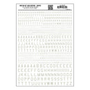 WOODLAND SCENICS MG740 GOTHIC 45 DEGREE USA WHITE  LETTERS DRY TRANSFER DECALS