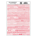 WOODLAND SCENICS MG741  GOTHIC 45' USA RED LETTERS DRY TRANSFER DECALS