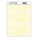 WOODLAND SCENICS MG742 GOTHIC 45 DEGREE USA GOTHIC YELLOW LETTERS DRY TRANSFER DECALS