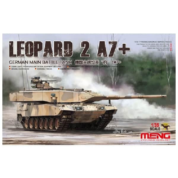 MENG TS-042 GERMAN LEOPARD 2 A7+ MAIN BATTLE TANK 1/35 SCALE PLASTIC MODEL KIT