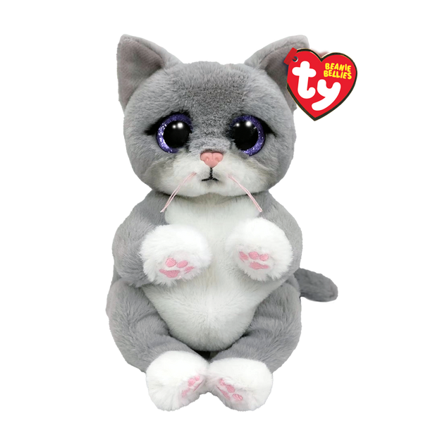 TY BEANIE BELLIES MORGAN GREY CAT REGULAR PLUSH