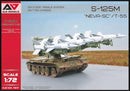 A&A MODELS 7217 S-125M HEBA SC/T-55 SURFACE TO AIR MISSILE SYSTEM MOUNTED ON T-55 TANK CHASSIS PLASTIC MODEL KIT