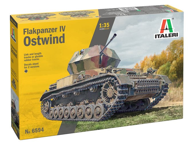 ITALERI 6594S FLAKPANZER IV OSTWIND SELF PROPELLED ANTI AIRCRAFT GUN 1/35 SCALE PLASTIC MODEL KIT TANK