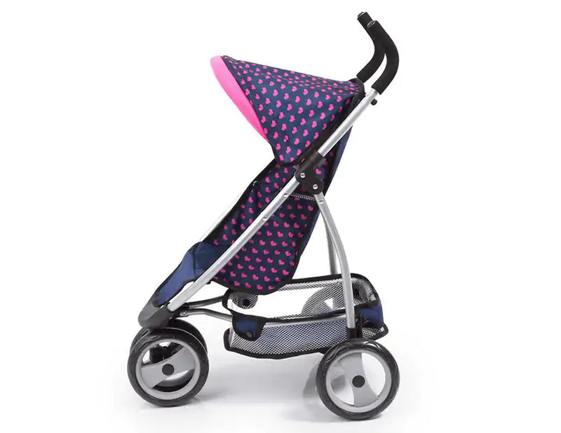 BAYER JOGGER DARK BLUE WITH PINK HEARTS AND UNICORN PRAM