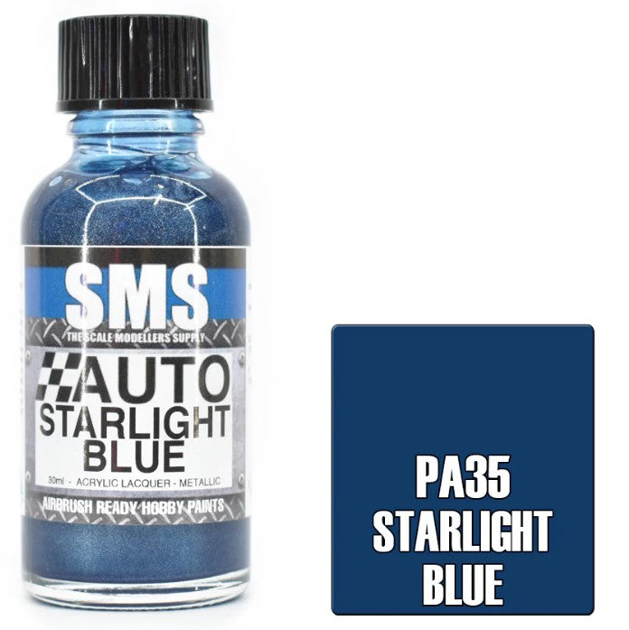 SMS PAINTS PA35 STARLIGHT BLUE ACRYLIC LAQUER PAINT 30ML