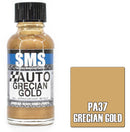 SMS PAINTS PA37 GRECIAN GOLD ACRYLIC LAQUER PAINT 30ML