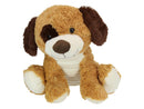 PLUSH SITTING DOG WITH CUTE EYE PATCH 41CM