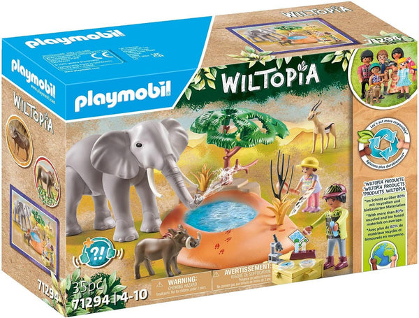 PLAYMOBIL WILTOPIA 71294 ELEPHANT WITH WATER SHOOT MECHANISM 35PC