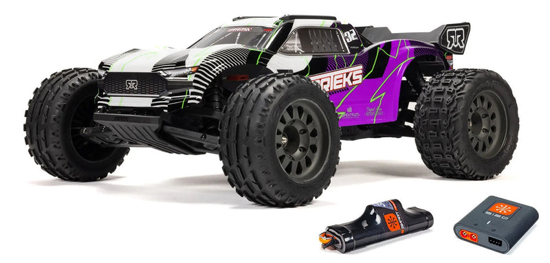 ARRMA VORTEKS 2WD MEGA 550 1/10 2WD STADIUM TRUCK READY TO RUN PURPLE INCLUDES BATTERY AND CHARGER