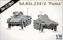 DAS WERK 16006 SD.KFZ. 234/2 PUMA EIGHT WHEEL ARMOURED CAR NORMAL OR CAMMAND VERSION BUILD 1/16 SCALE PLASTIC MODEL KIT