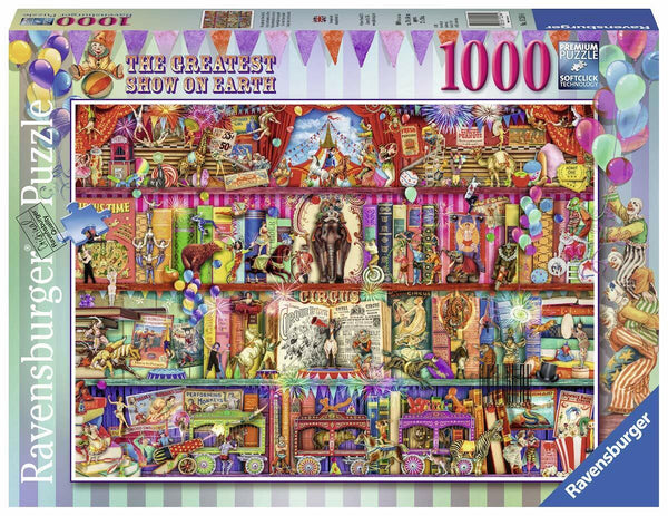 RAVENSBURGER 152544 AIMEE STEWART - THE GREATEST SHOW ON EARTH 1000PC JIGSAW PUZZLE