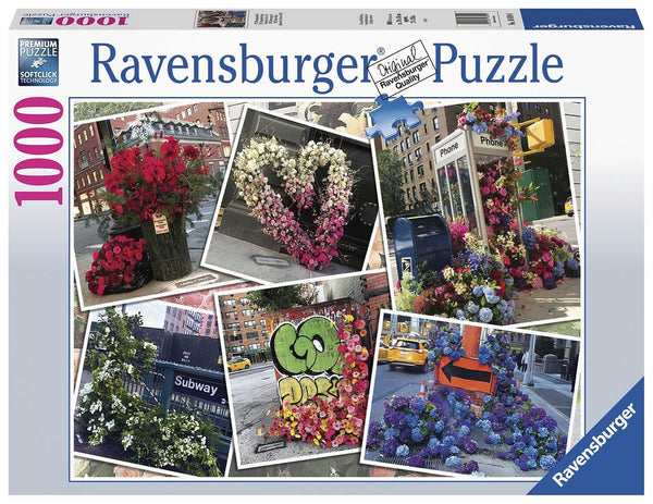 RAVENSBURGER 168194 NYC FLOWER FLASH 1000PC JIGSAW PUZZLE