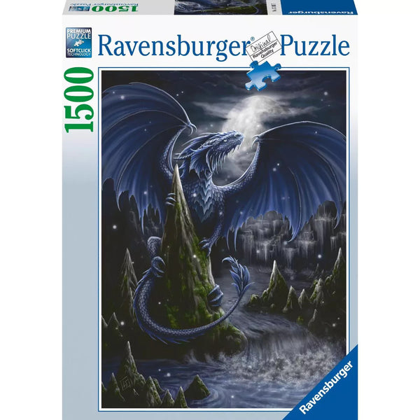 RAVENSBURGER 171057 THE DARK BLUE DRAGON 1500PC JIGSAW PUZZLE