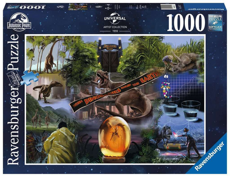 RAVENSBURGER 171477 UNIVERSAL ARTISTS COLLECTION 1993  JURASSIC PARK 1000PC JIGSAW PUZZLE